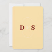 クラシック結婚式招待状 招待状 (裏面)