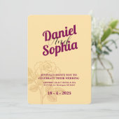 クラシック結婚式招待状 招待状 (スタンド正面)