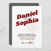 クラシック結婚式招待状 招待状 (正面/裏面)