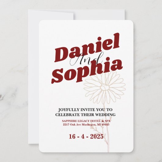 クラシック結婚式招待状 招待状 (正面)