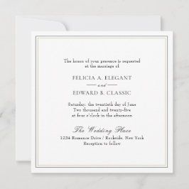 クラシック結婚式招待状 招待状