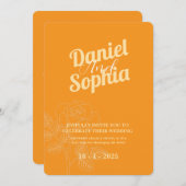 クラシック結婚式招待状 招待状 (正面/裏面)