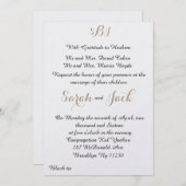 クラシック結婚式招待状 招待状 (正面/裏面)