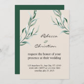 クラシック結婚式招待状 招待状 (正面/裏面)