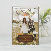 クラシック結婚式招待状 招待状 (スタンド正面)