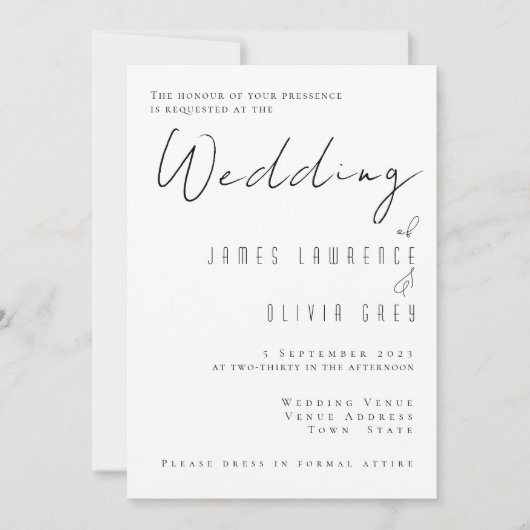 クラシック結婚式招待状 招待状 (正面)