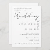 クラシック結婚式招待状 招待状 (正面/裏面)