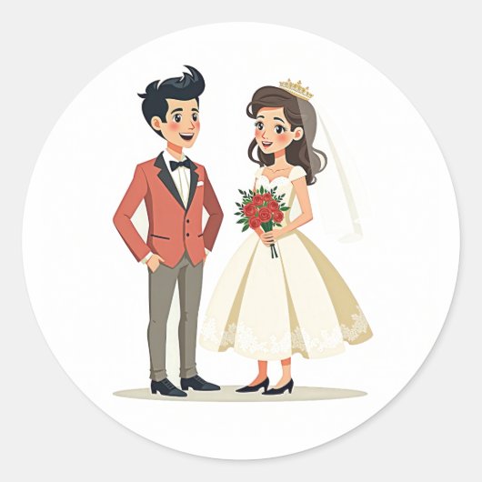 クラシック結婚式用シール ラウンドシール (正面)
