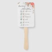 クラシック結婚式 プログラムとタイムラインハンドF ハンドファン (裏面)