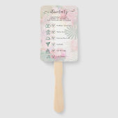 クラシック結婚式 プログラムとタイムラインハンドF ハンドファン (裏面)