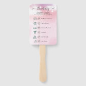 クラシック結婚式 プログラムとタイムラインハンドF ハンドファン (裏面)