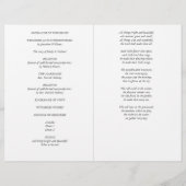 クラシック結婚式 プログラムのサービス注文Blk/Wht (裏面)