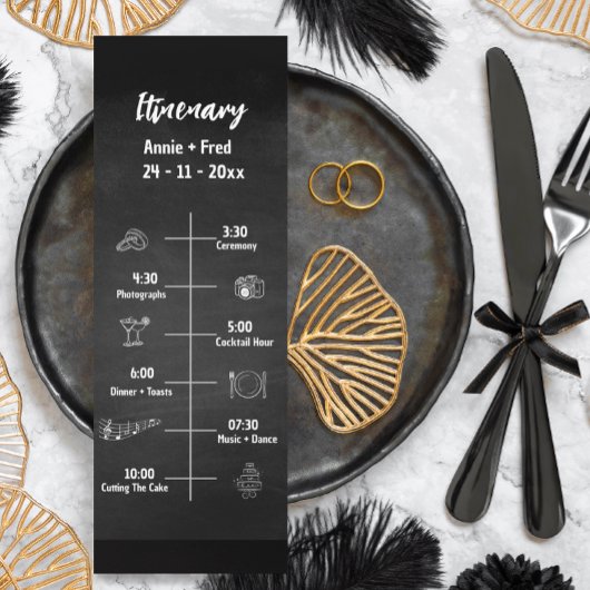 クラシック結婚式 プログラムフラットカード