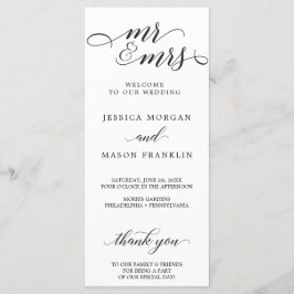 クラシック結婚式 プログラム – ミセス・アンド・ミセス