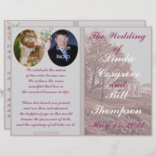 クラシック結婚思い出プログラム (正面/裏面)