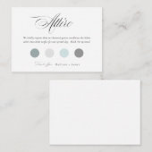 クラシック結婚服装衣服色パレット エンクロージャーカード (正面/裏面)