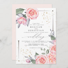 クラシック結婚水エレガント色ピンクローズ