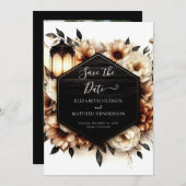 クラシック結婚素朴自然 セーブザデート (正面/裏面)