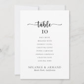 クラシック結婚表6座席表カード 招待状 (正面)