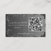 クラシック結婚Dark Silverの結婚Webサイト エンクロージャーカード (裏面)