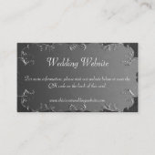 クラシック結婚Dark Silverの結婚Webサイト エンクロージャーカード (正面)