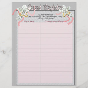 クラシック結婚Memories Guest Register Pages チラシ