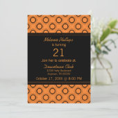 クラシック絞り込み21歳の誕生日パーティー招待状 招待状 (スタンド正面)