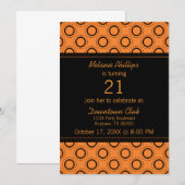 クラシック絞り込み21歳の誕生日パーティー招待状 招待状 (正面/裏面)