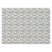 クラシック緑と赤のホリーとベリーのクリスマス テーブルクロス (正面(横))