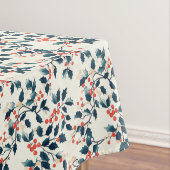 クラシック緑と赤のホリーとベリーのクリスマス テーブルクロス (インサイチュ)