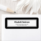 クラシック緑と金ゴールドのジオメトリパターンと名前 ラベル (インサイチュ)