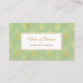 クラシック緑と金ゴールドパターンアポイントメントカード 予約カード (裏面)