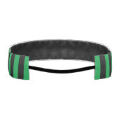 クラシック緑と黒ストライプの アスレチックヘッドバンド (裏面)