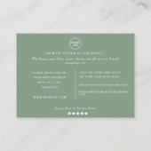 クラシック緑の植物学離れの感謝してい 名刺 (裏面)