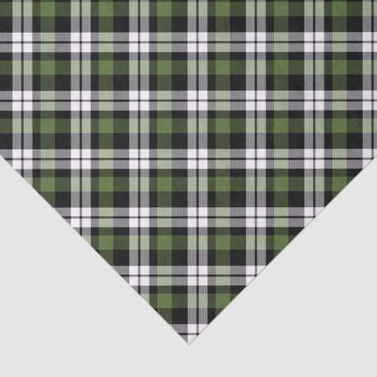 クラシック緑の白い黒い格子模様のチェック 薄葉紙 (詳細)