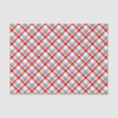 クラシック緑の赤い青の白い格子模様のチェックパターン 薄葉紙 (正面)