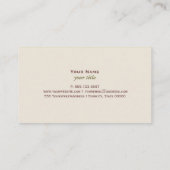 クラシック緑の離れツリー 名刺 (裏面)