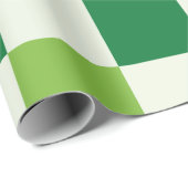 クラシック緑チェッカーボードパターン ラッピングペーパー (ロールコーナー)