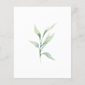 クラシック緑フォーマルブライダルシャワーレシピカード (裏面)