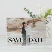 クラシック編集可能はっきりしたカラー日付カードの保存 サンキューカード (スタンド正面)