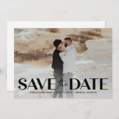 クラシック編集可能はっきりしたカラー日付カードの保存 サンキューカード (正面/裏面)