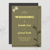 クラシック縁どデザイン 招待状 (正面/裏面)