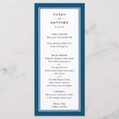 クラシック縁どネイビー結婚ブルー メニュー (正面)