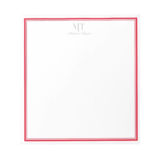 クラシック縁どパーソナライズされたNotepad ノートパッド (正面)