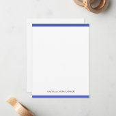 クラシック縁どモダンネイビーパーソナライズされたル ノートカード (正面/裏面インサイチュ)