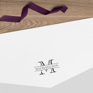 クラシック縁ど名モノグラム セルフインキングスタンプ