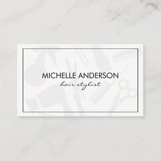 クラシック縁ど美容師 名刺 (正面)