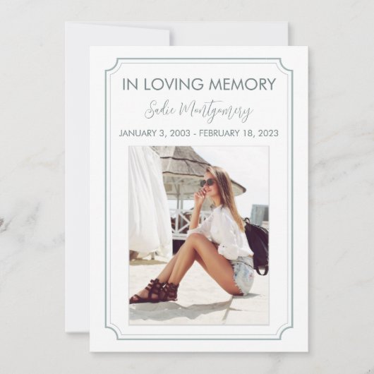 クラシック縁ど葬式 招待状 (正面)