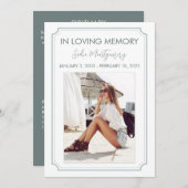 クラシック縁ど葬式 招待状 (正面/裏面)