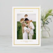 クラシック縁どDouble Photo Layout Christmas 箔シーズンカード (立ち正面)